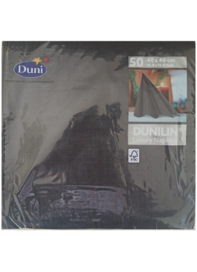 Luxury Premium Plain Cloth Napkin Linnea Black 40 x 40 cm pack of 50