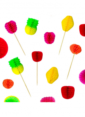 Wooden Fancy fruit Biodegradable Toothpick 10 cm pack of 50