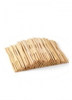 Wooden Fruit Biodegradable Fork 10 cm pack of 80