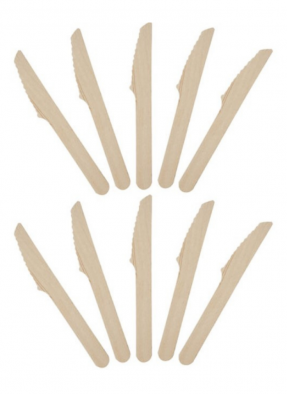 Wooden Biodegradable knife 16 cm pack of 100