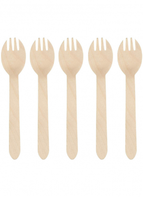 Wooden Biodegradable spork 14 cm pack of 100