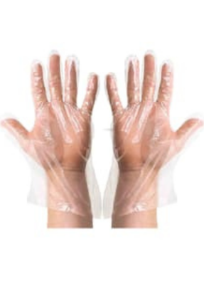 Plastic hand gloves 12 inch pack of 50 Pair