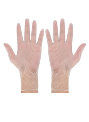 Surgical vinyl hand gloves 8.5 inch pack of 50 Pair