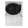 2 CP Oval Tray with lid Black pack of 10