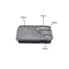 4 CP Meal Tray with lid Black pack of 50
