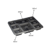 8 CP Meal Tray with lid Black pack of 10