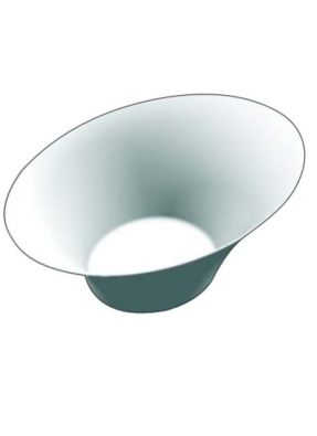 Bunny bowl round Black & White pack of 10