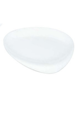 Hat plate small White pack of 10