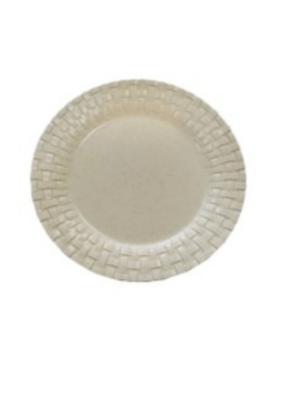 Round net plate Beige pack of 10
