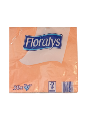 Premium Plain Paper Napkin 3ply Peach 33 x 33 cm pack of 30