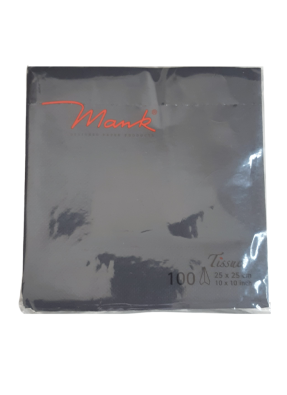 Premium Plain Cloth Napkin Black 25 x 25 cm pack of 100