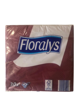 Premium Plain Paper Napkin 3ply Marron 33 x 33 cm pack of 30