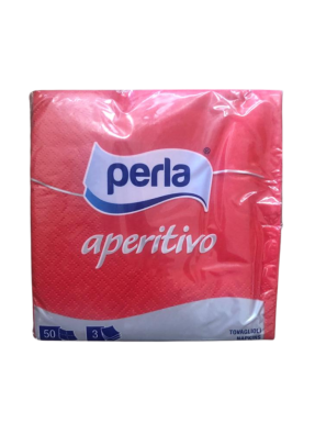 Premium Plain Paper Napkin 3ply Red 24 x 24 cm pack of 50