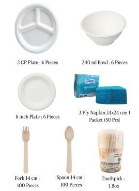 Biodegradable Party Pack for 5