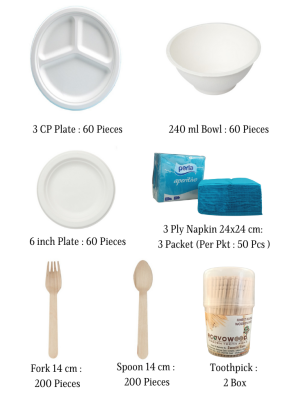 Biodegradable Party Pack for 50