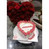 Exclusive Red Heart Flower Cake