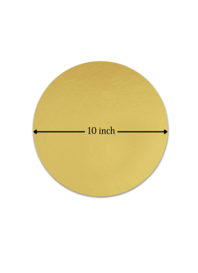 Cake Base Round 20 Pieces Golden 10 inch Pack of 1