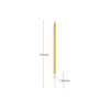 Metallic candle slim Gold 5.5 inch pack of 1