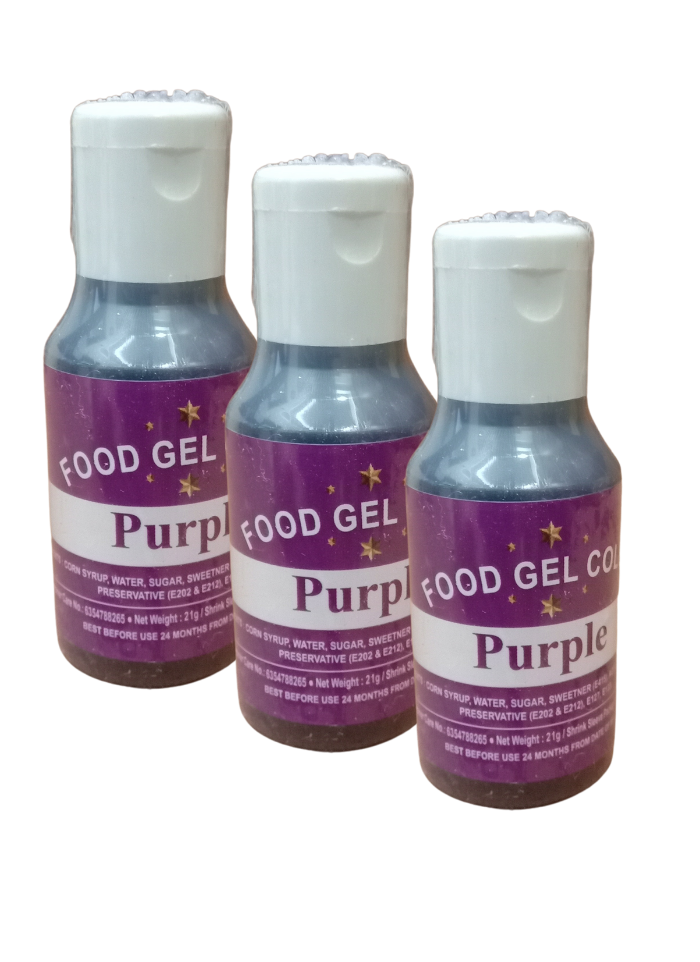 Food Gel Color Purple pack of 3