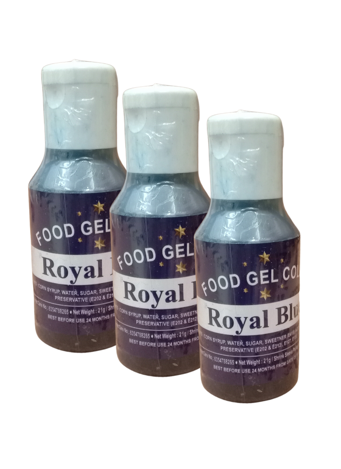 Food Gel Color Royal Blue pack of 3