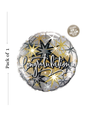 Congratulations foil balloon 18 inch pack of 1