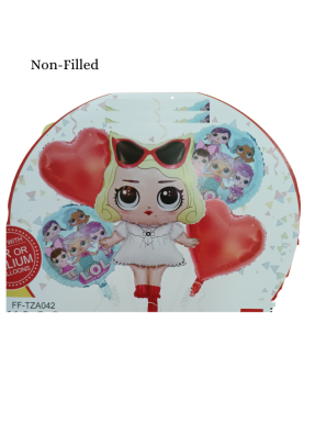 Beauty Girl 5 Piece Set Foil Balloon Assorted
