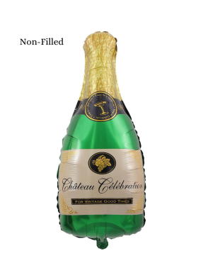 Chateau Celebration Bottle Shape Foil Balloon 18 inch Green
