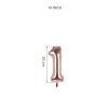 Number 1 Foil Balloon Rose Gold 16 inch pack of 1