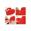 Heart hanging 3D 16 pieces Red pack of 1