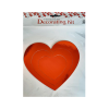 Heart hanging 3D 16 pieces Red pack of 1