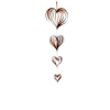 Heart hanging 4 hearts of different sizes pack of 1
