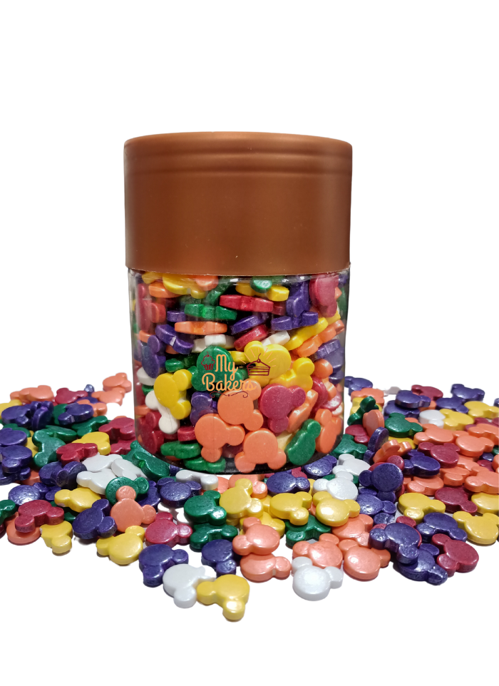 Multi Color Mickey Mouse Sprinkles 7 mm pack of 150 gram